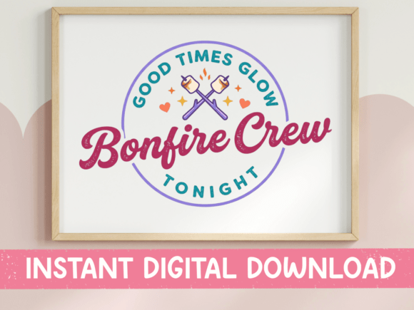 Bonfire Crew Tonight Good Times SVG for Graphics & T-Shirt Designs