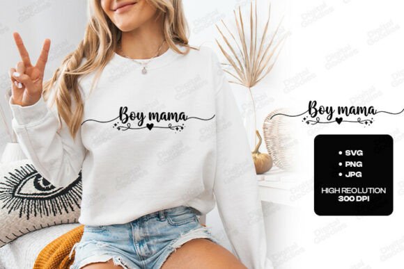 Boy Mama SVG PNG Design: Graphics for T-Shirt Designs