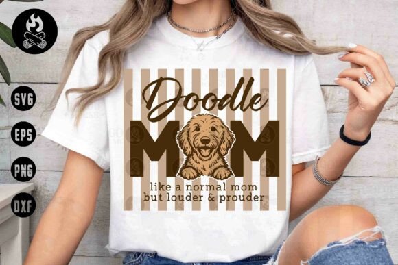 Doodle Mom Louder SVG: Graphics for T-Shirt Designs