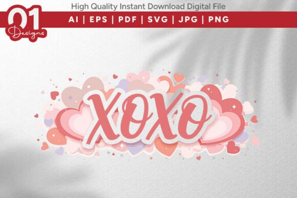 Floral XOXO SVG: Graphics for T-Shirt Designs