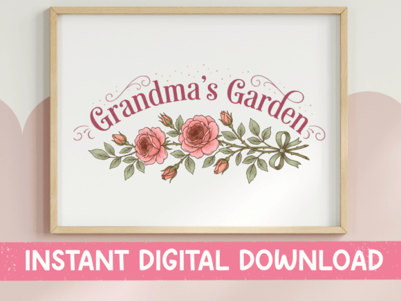 Grandma's Garden Graphics for T-Shirt Designs