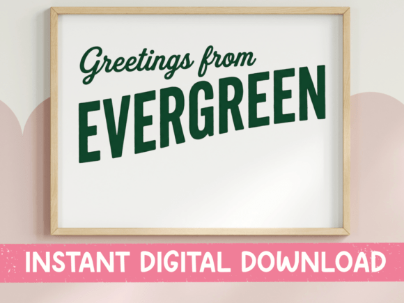 Greetings from Evergreen: Retro Graphics for T-Shirt Designs