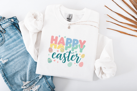 Happy Easter SVG: Retro Graphics for T-Shirt Designs