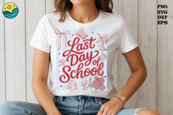 Last Day of School Stripes: Graphics for T-Shirt Designs