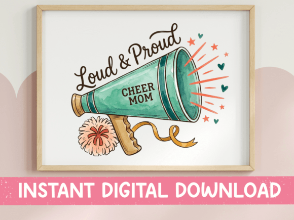 Loud and Proud Cheer Mom: Graphics for T-Shirt Designs
