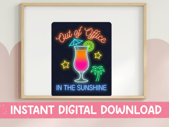 Neon Sunshine Graphics for Summer T-Shirt Designs