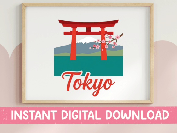 Tokyo Torii Gate Graphics for T-Shirt Designs
